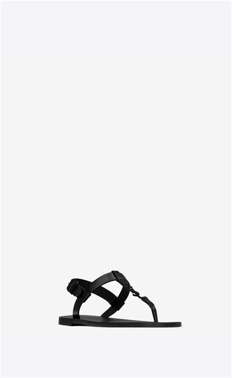 CASSANDRE sandals in glazed leather 